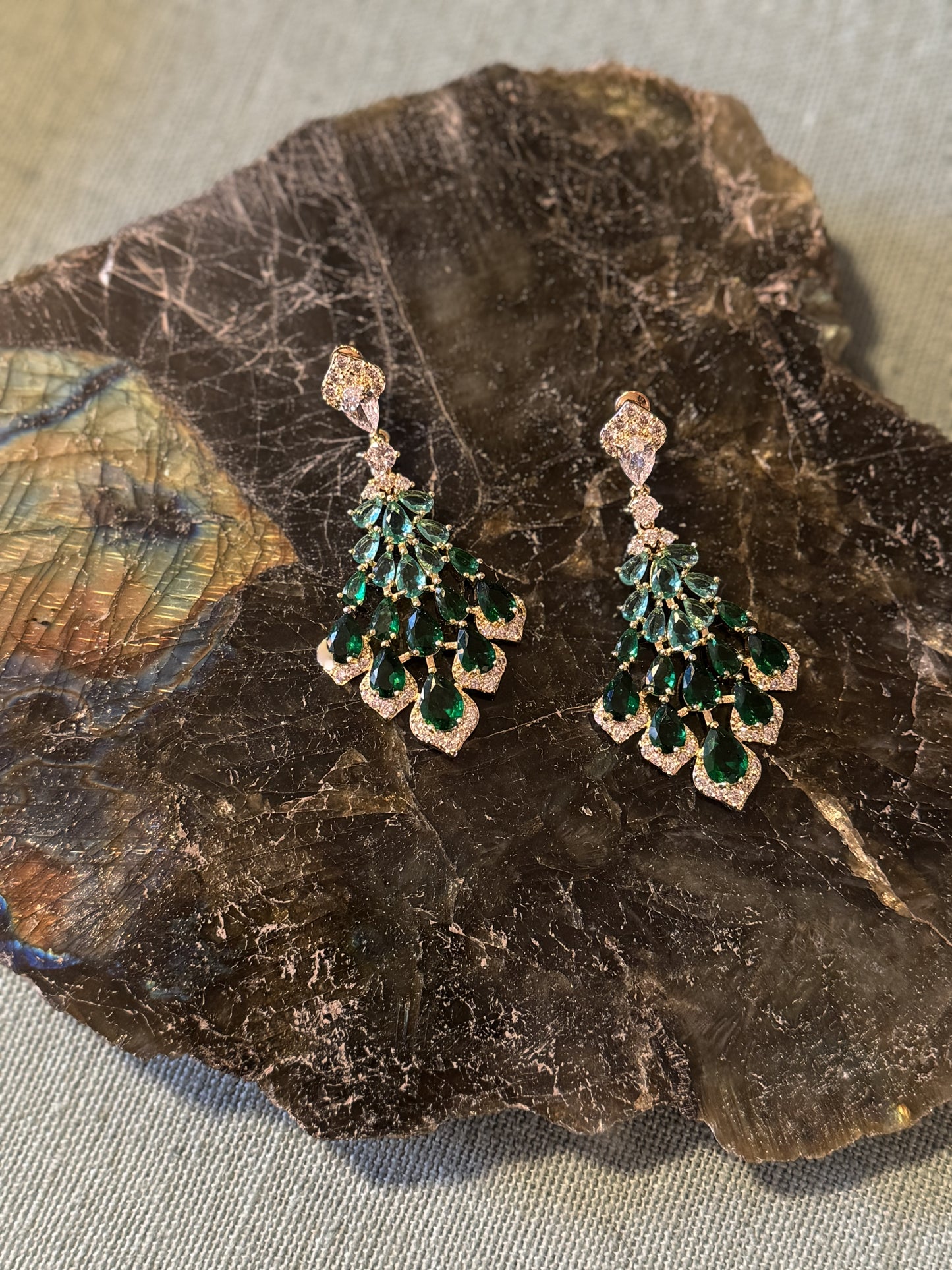 Boucles d’oreilles Emerald Peacock