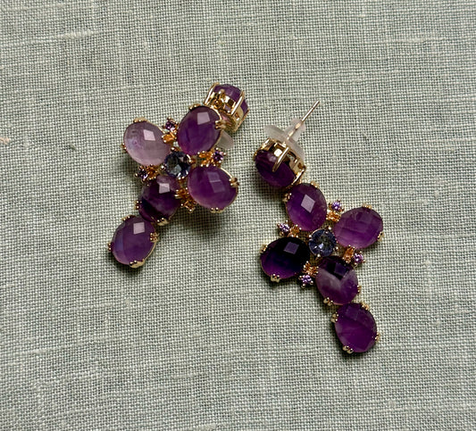 Boucles d’oreilles Violet Reverie